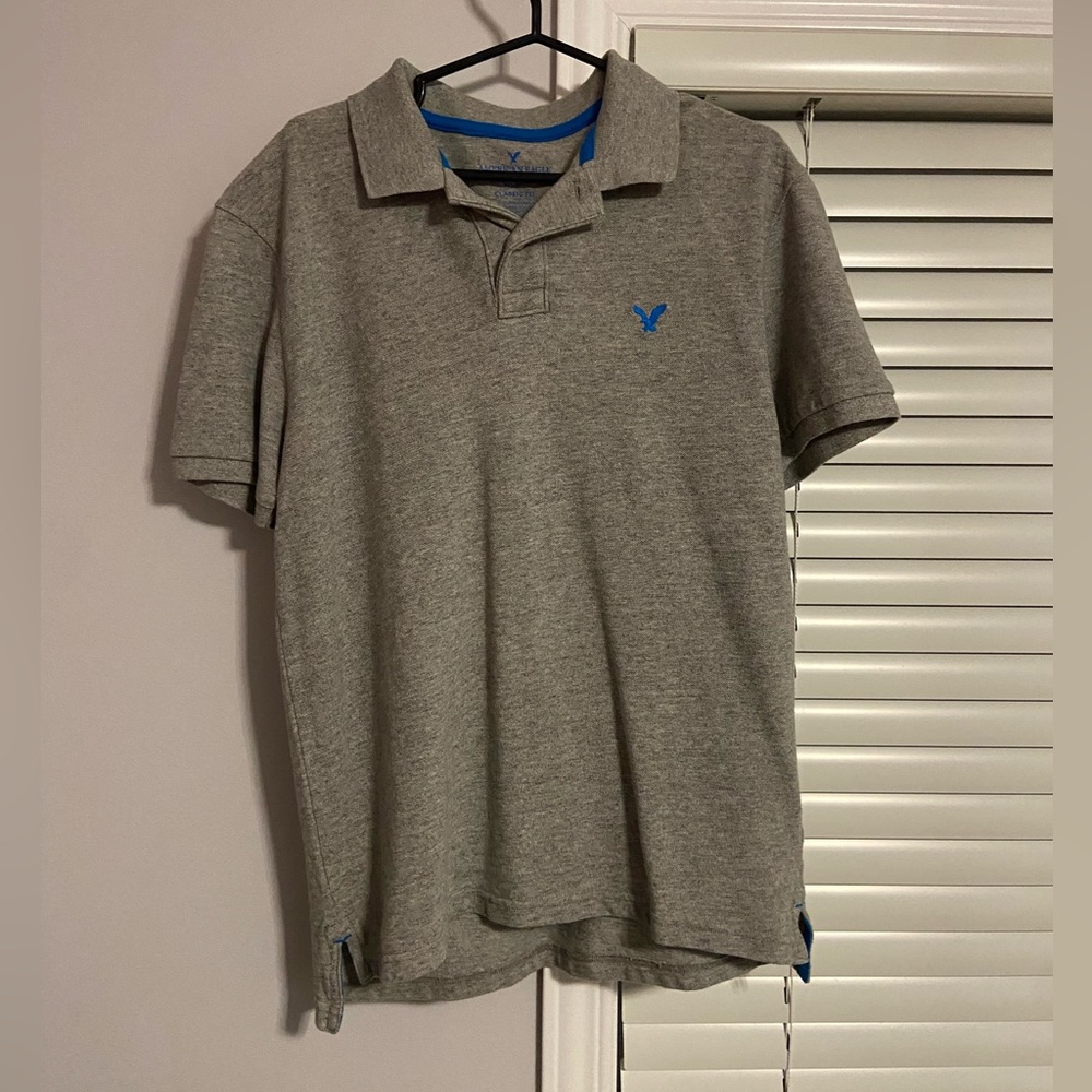 American Eagle Polo Shirt (Grey)